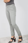 High Waist Slim Leg Chino Trousers - bejealous-com