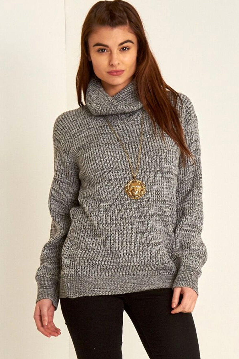 Long Sleeve Red Roll Neck Knitted Jumper - bejealous-com