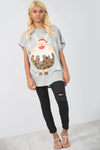 Christmas Pudding Oversized Drop Sleeve Tshirt - bejealous-com