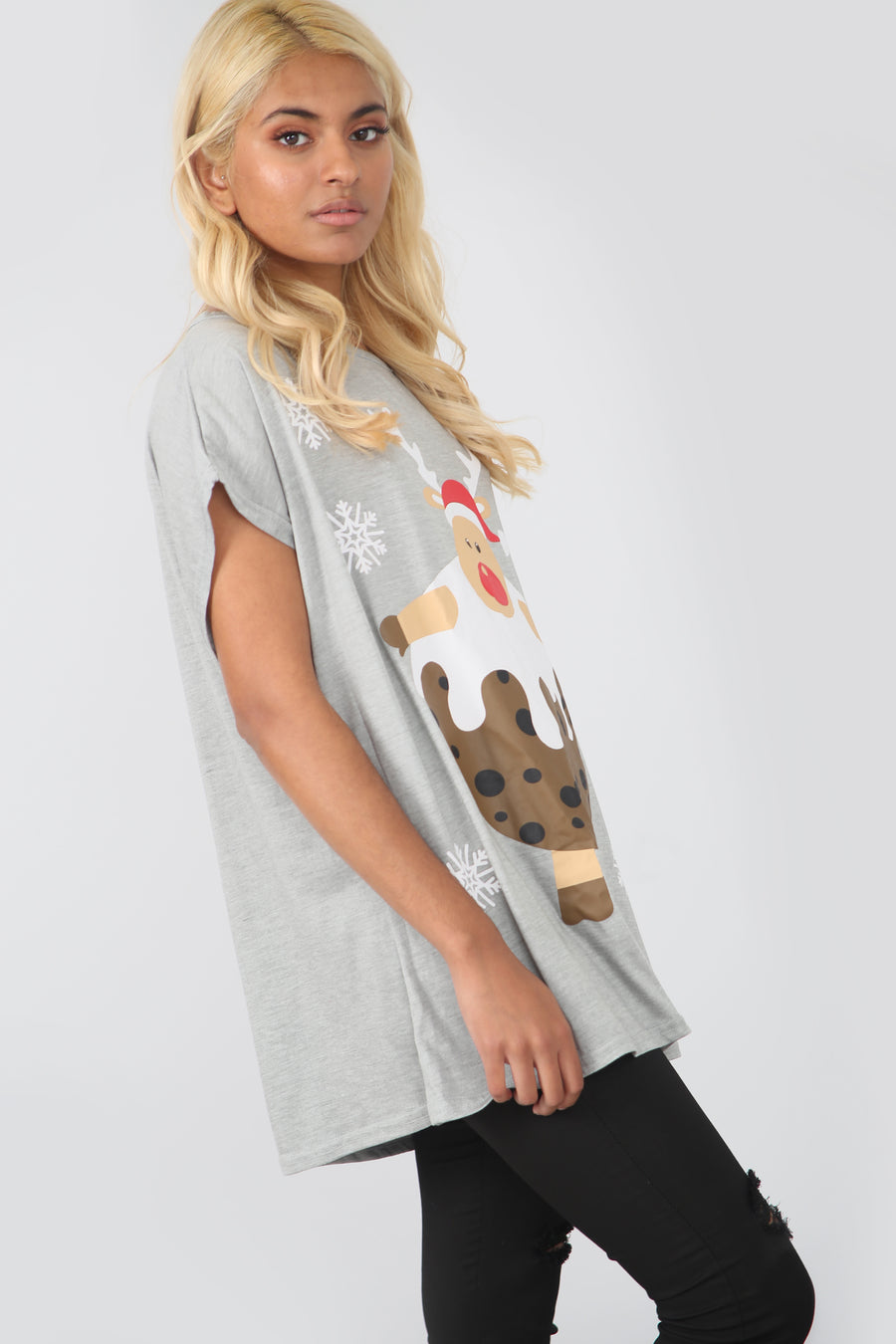 Christmas Pudding Oversized Drop Sleeve Tshirt - bejealous-com