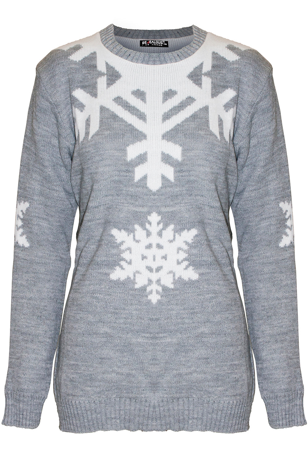Long Sleeve Snowflake Christmas Jumper - bejealous-com