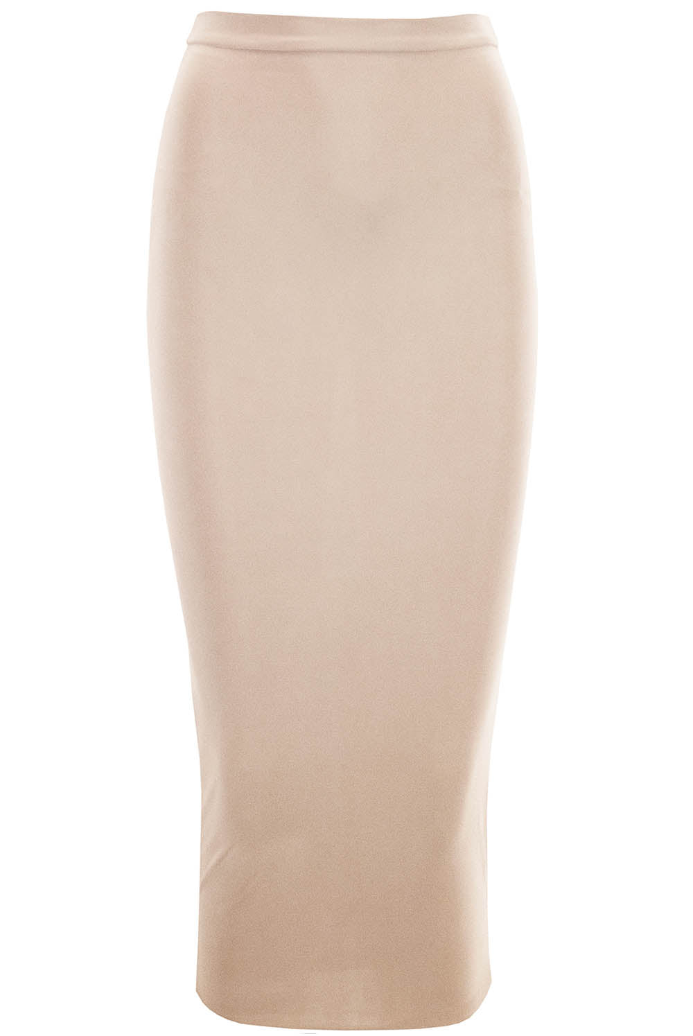 High Waisted Black Slinky Midaxi Pencil Skirt - bejealous-com