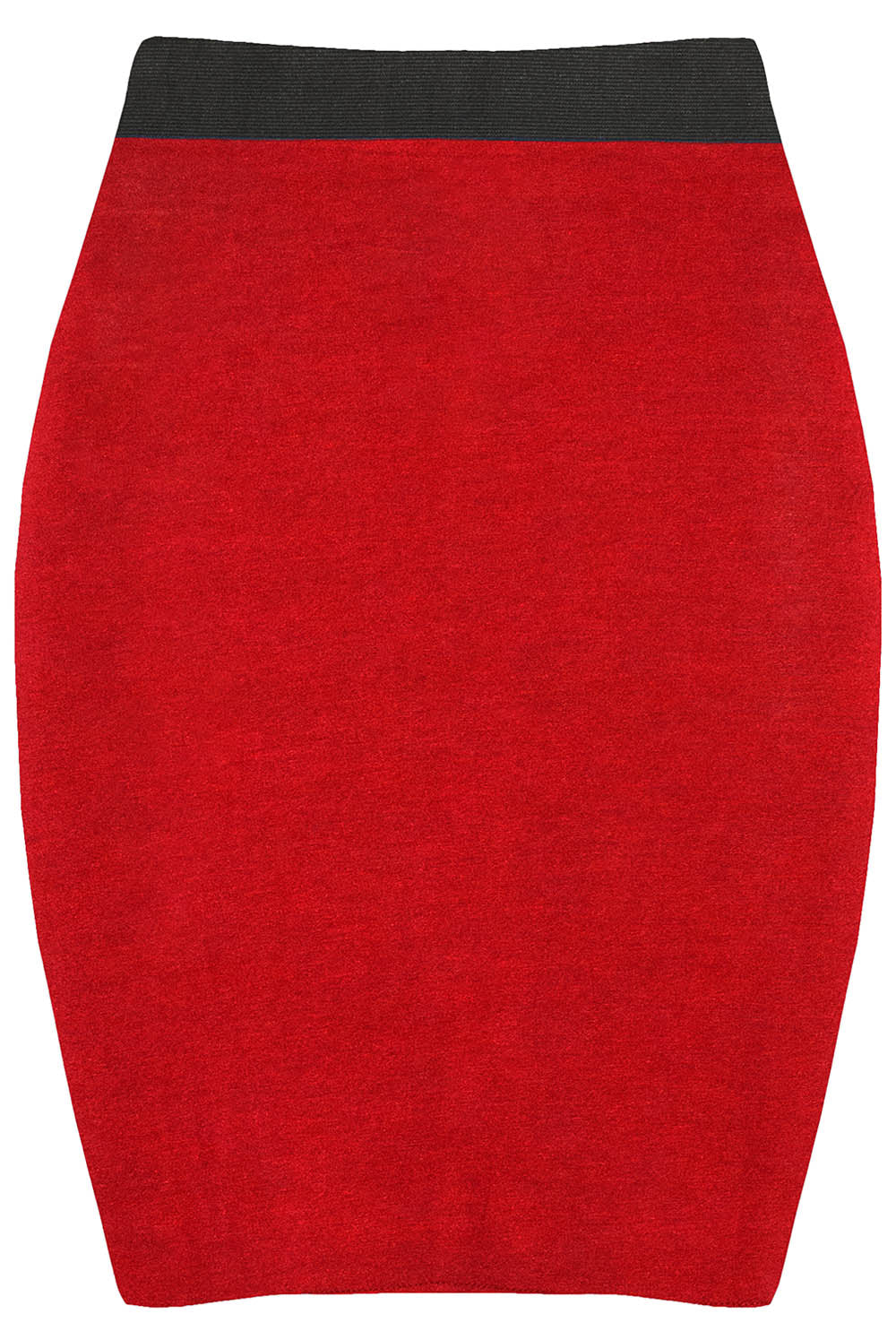 High Waisted Red Mini Tube Skirt - bejealous-com