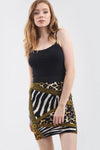 Animal Print High Waist Mini Tube Skirt - bejealous-com