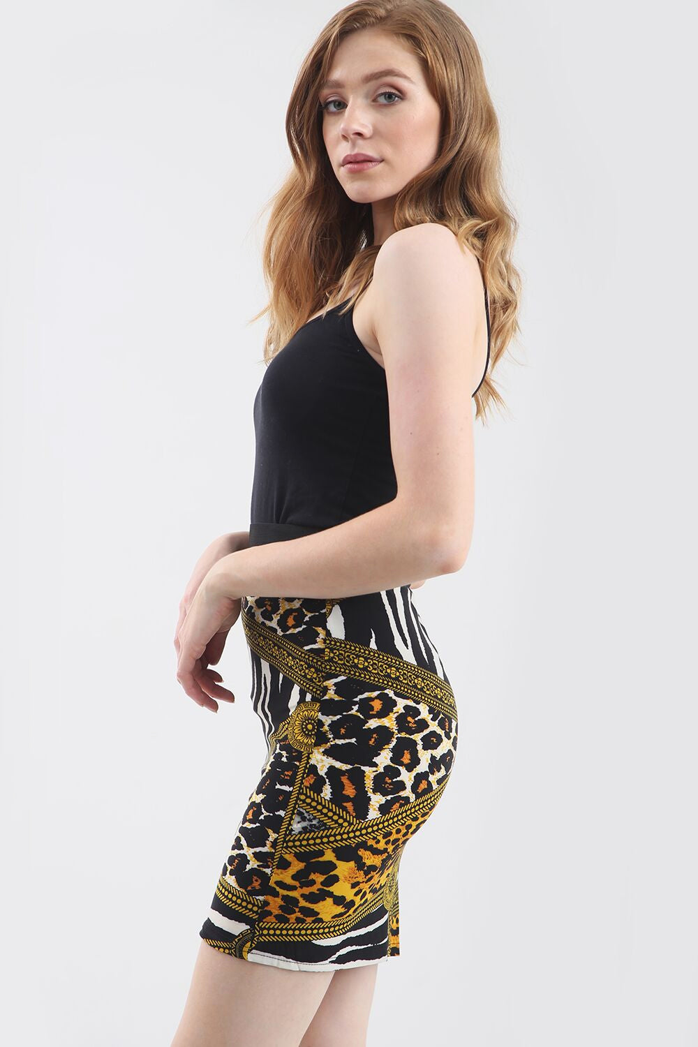 Animal Print High Waist Mini Tube Skirt - bejealous-com