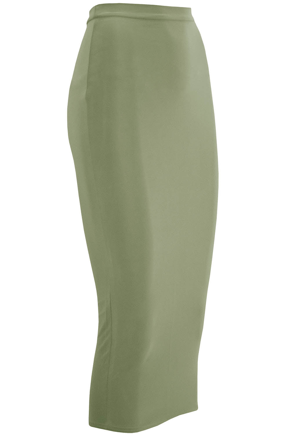 High Waisted Black Slinky Midaxi Pencil Skirt - bejealous-com