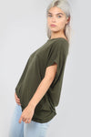 Lula Basic Oversized Bardot Jersey Tshirt - bejealous-com