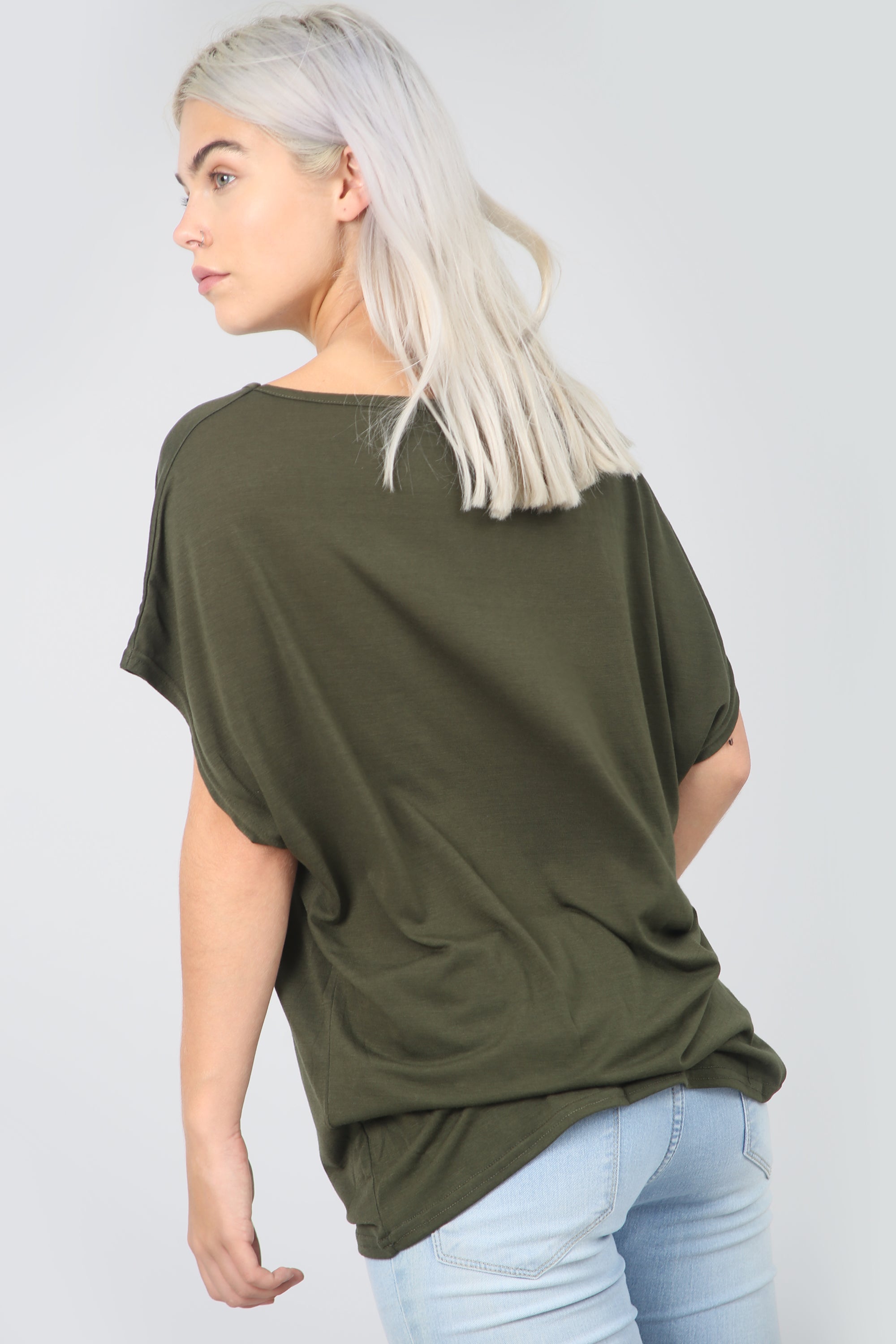 Lula Basic Oversized Bardot Jersey Tshirt - bejealous-com