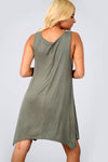 Sleeveless Hanky Hem Basic Mini Dress - bejealous-com