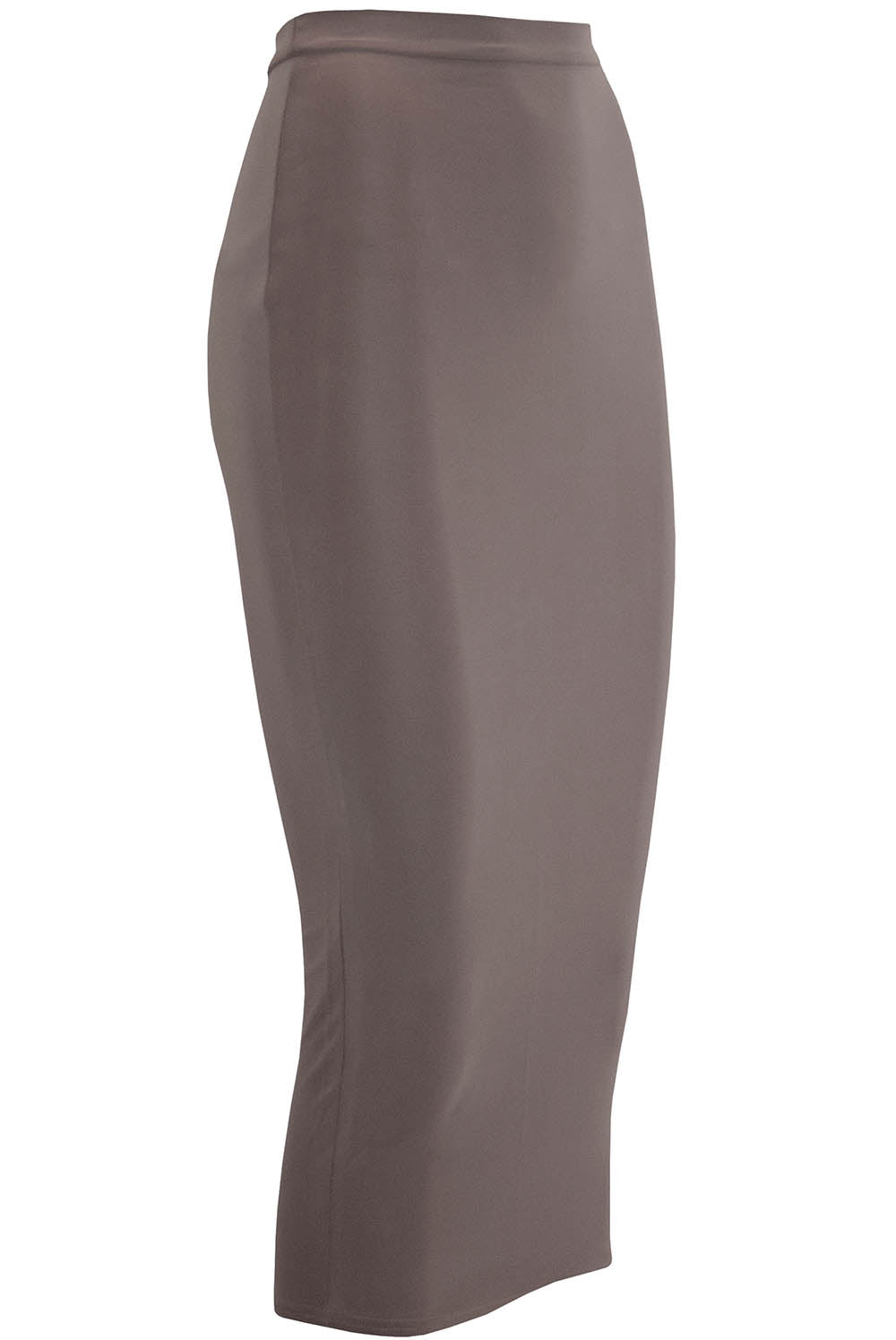High Waisted Black Slinky Midaxi Pencil Skirt - bejealous-com