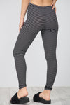 Lilliana High Waisted Stretch Striped Leggings - bejealous-com