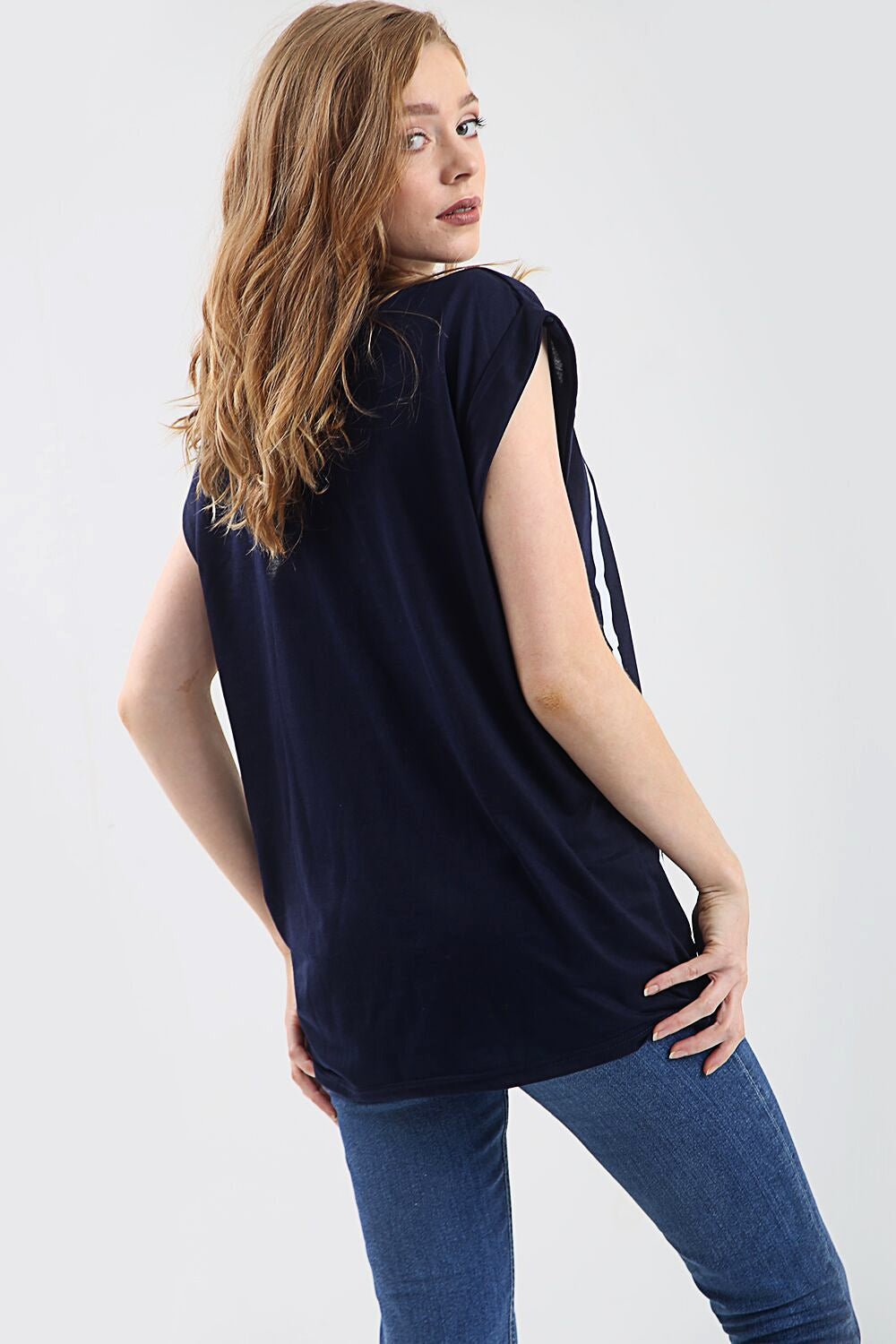 Love Slogan Print Oversized Roll Sleeve Tshirt - bejealous-com