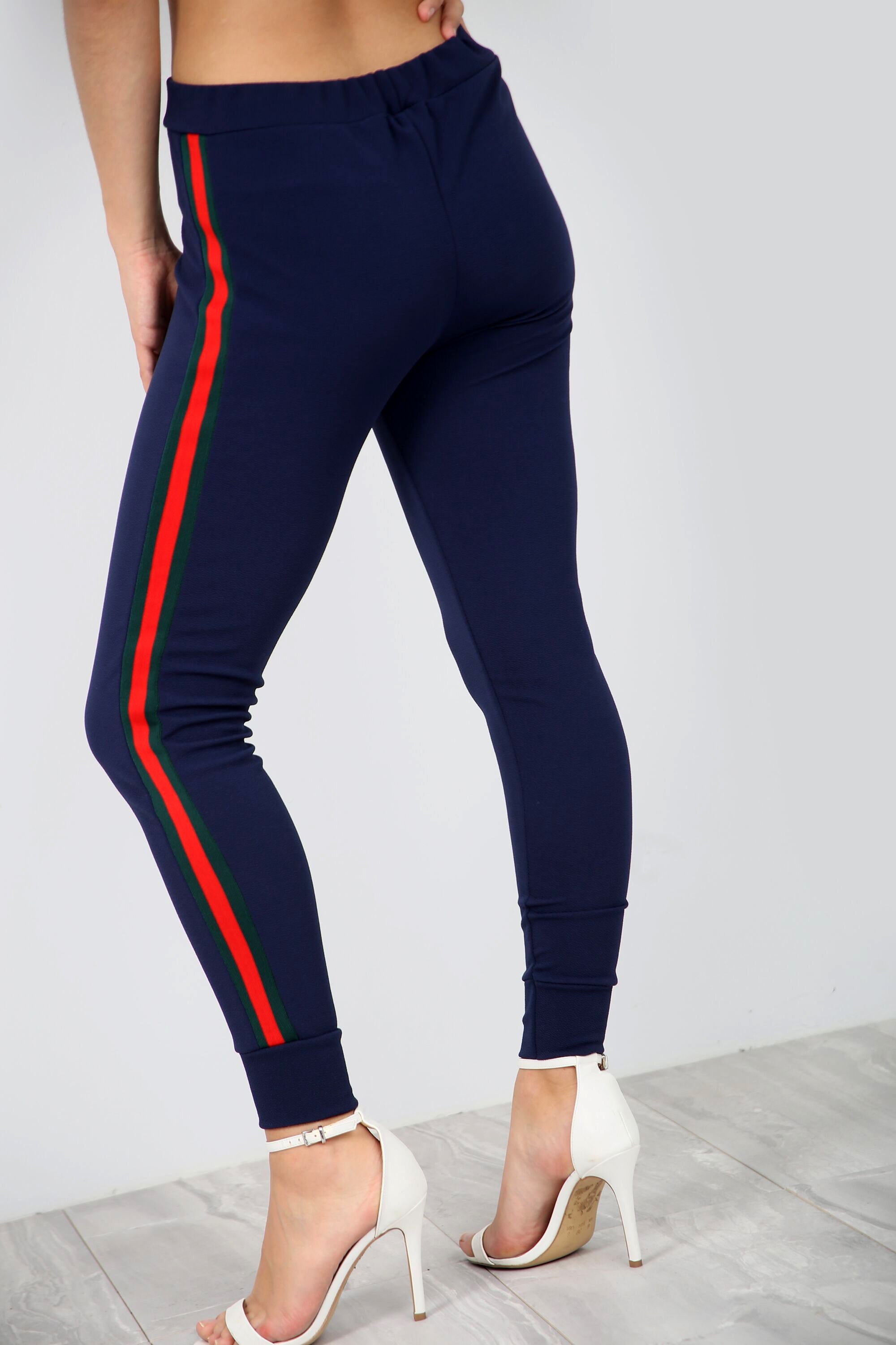 Kayleigh High Waisted Side Stripe Trousers - bejealous-com