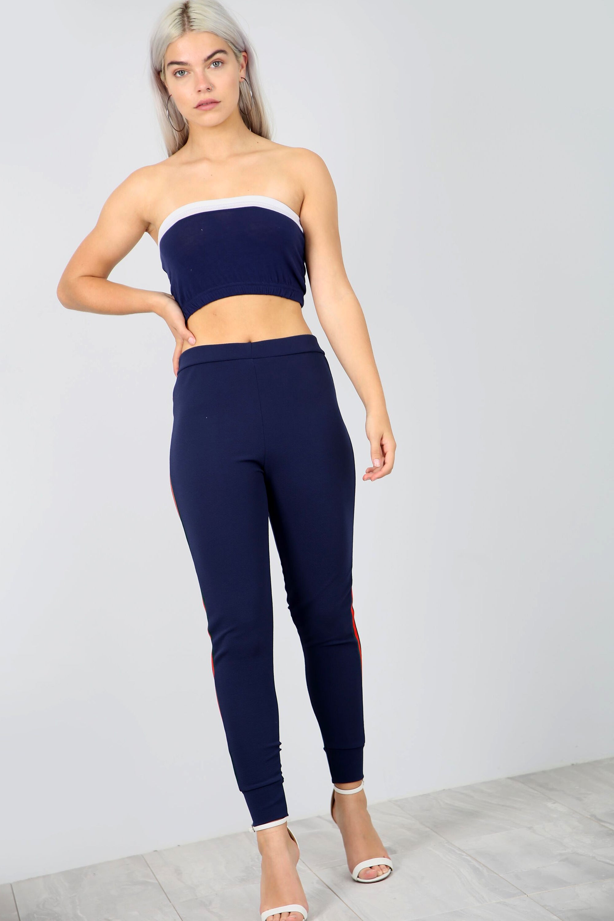 Kayleigh High Waisted Side Stripe Trousers - bejealous-com