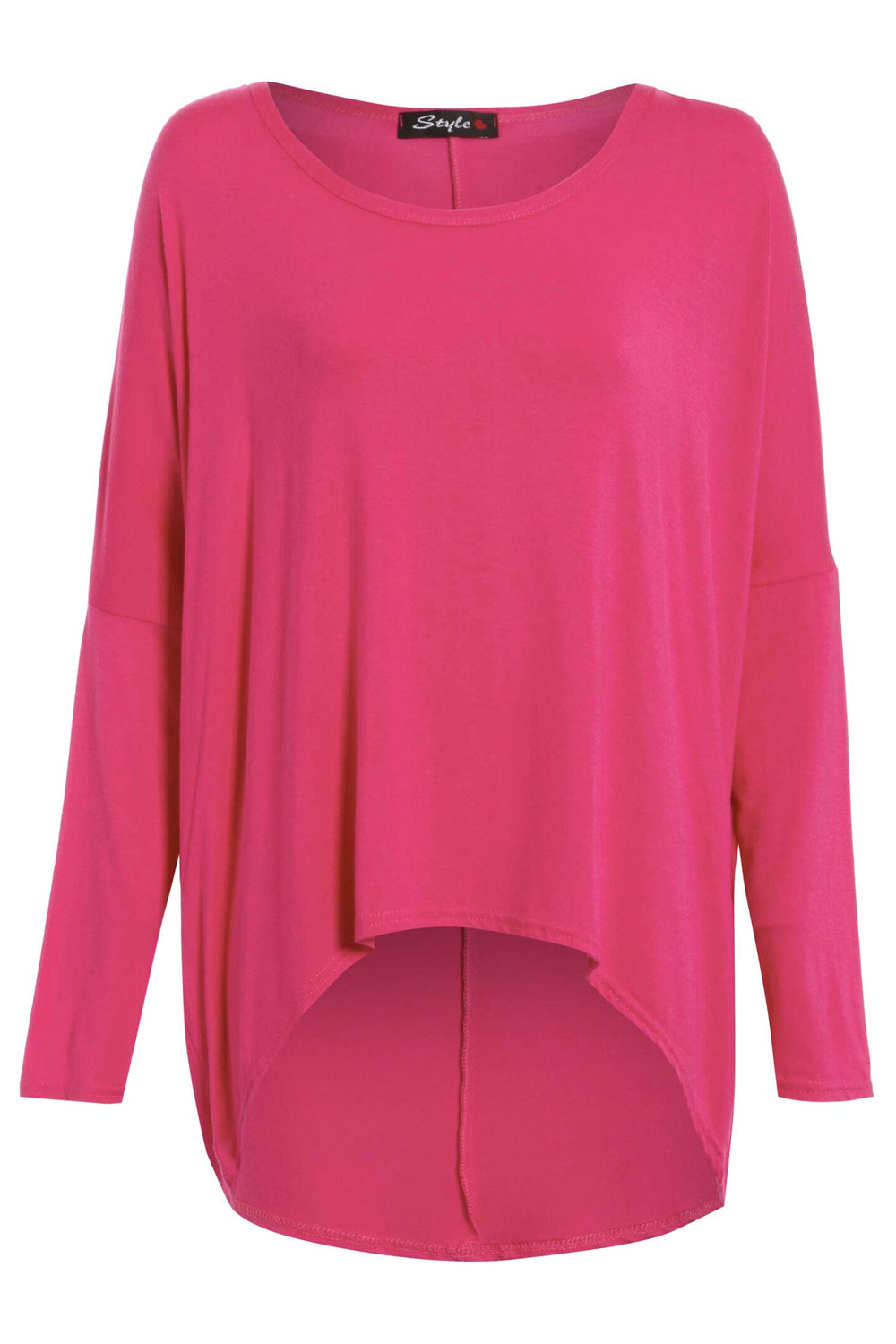Long Sleeve Round Neck Baggy Top - bejealous-com