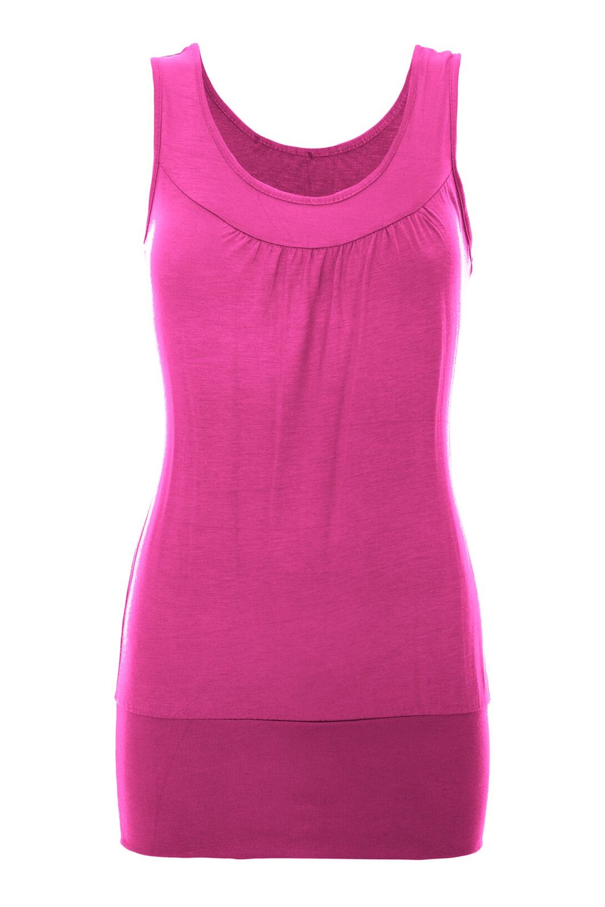 Round Neck Basic Jersey Black Vest Top - bejealous-com