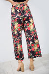 High Waisted Floral Print Culotte Trousers - bejealous-com
