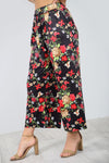 High Waisted Floral Print Culotte Trousers - bejealous-com