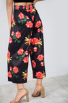 High Waist Floral Print Cropped Leg Pants - bejealous-com
