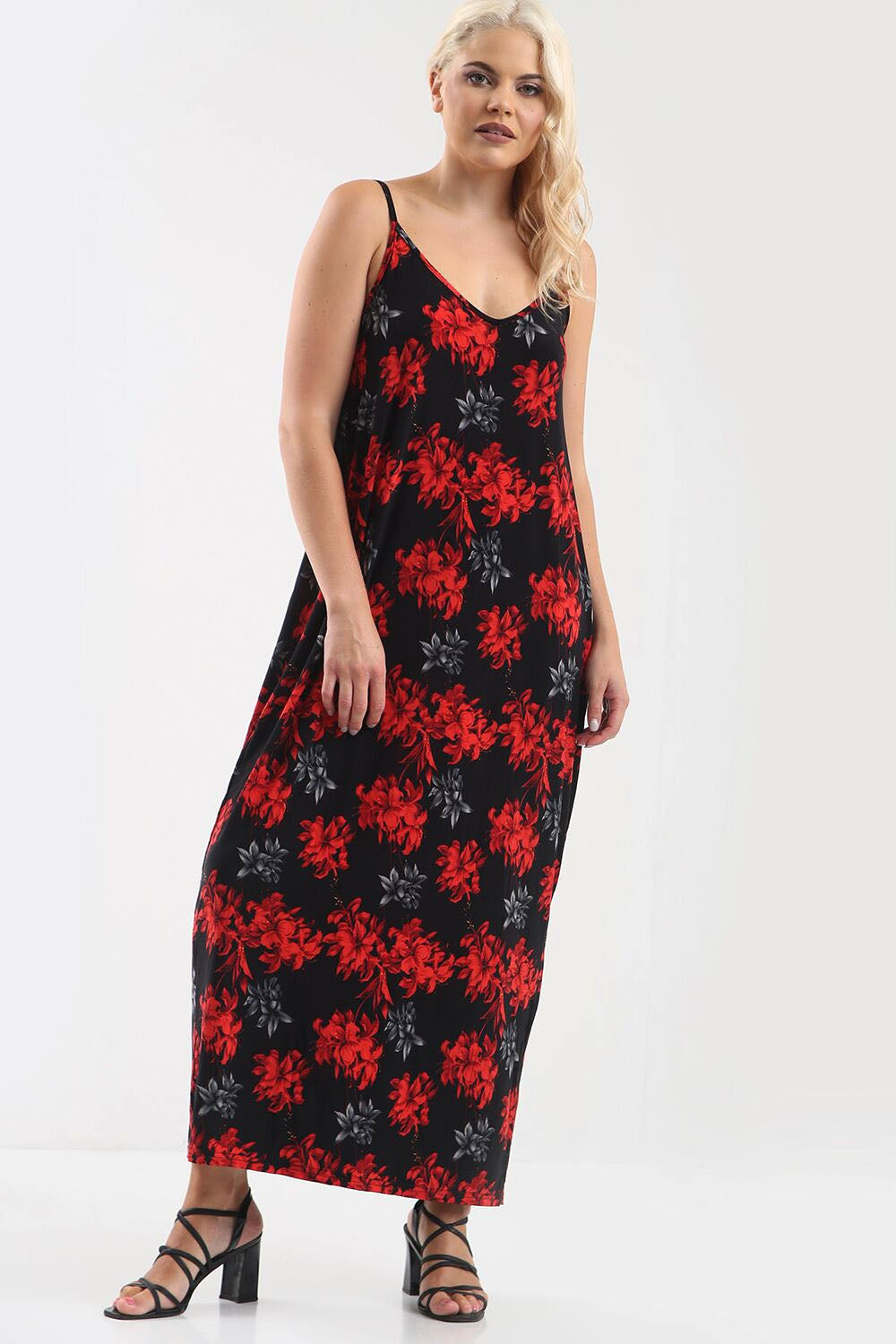 Cami Floral Print Floaty Strappy Maxi Dress - bejealous-com