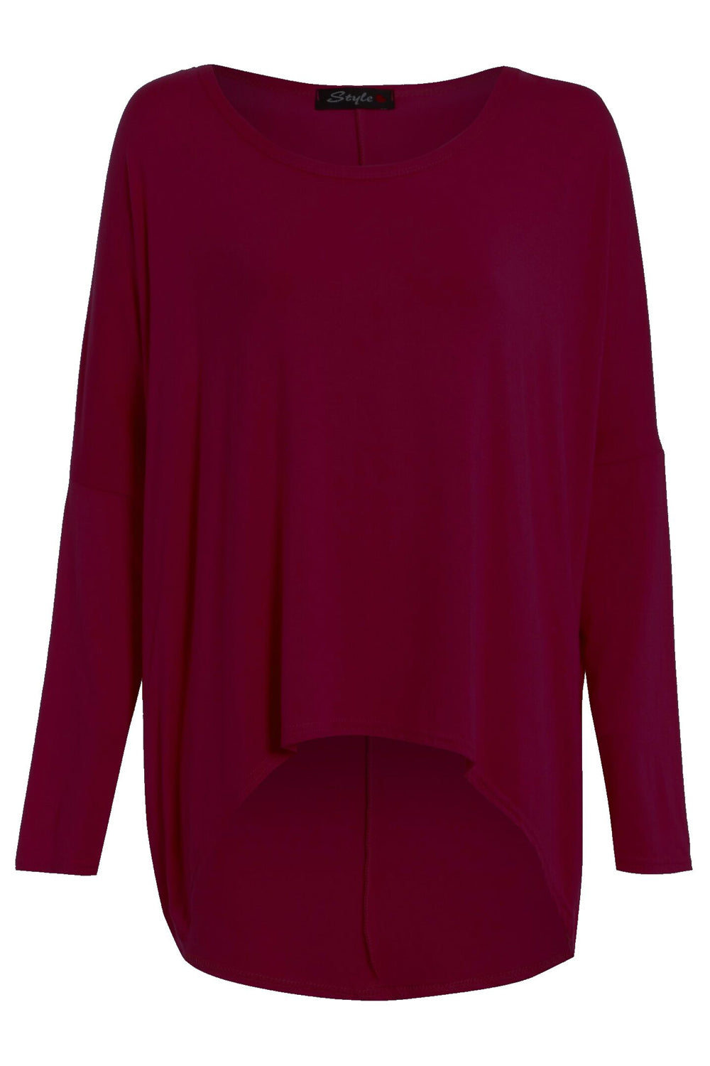 Long Sleeve Round Neck Baggy Top - bejealous-com