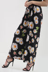 High Waist Sun Flower Wide Leg Trousers - bejealous-com