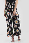 High Waist Sun Flower Wide Leg Trousers - bejealous-com