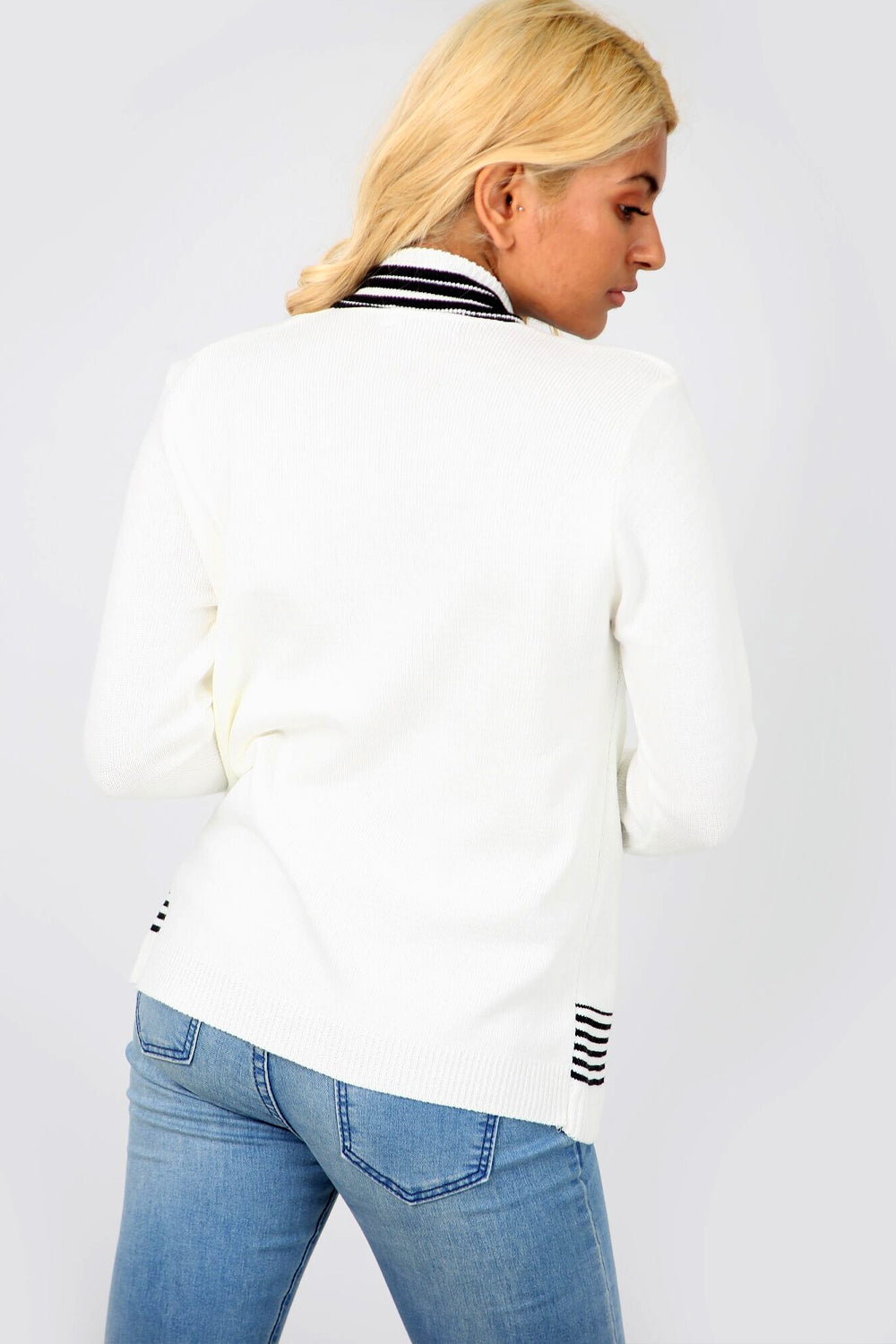 Long Sleeve Monochrome Knitted Twin Jumper - bejealous-com