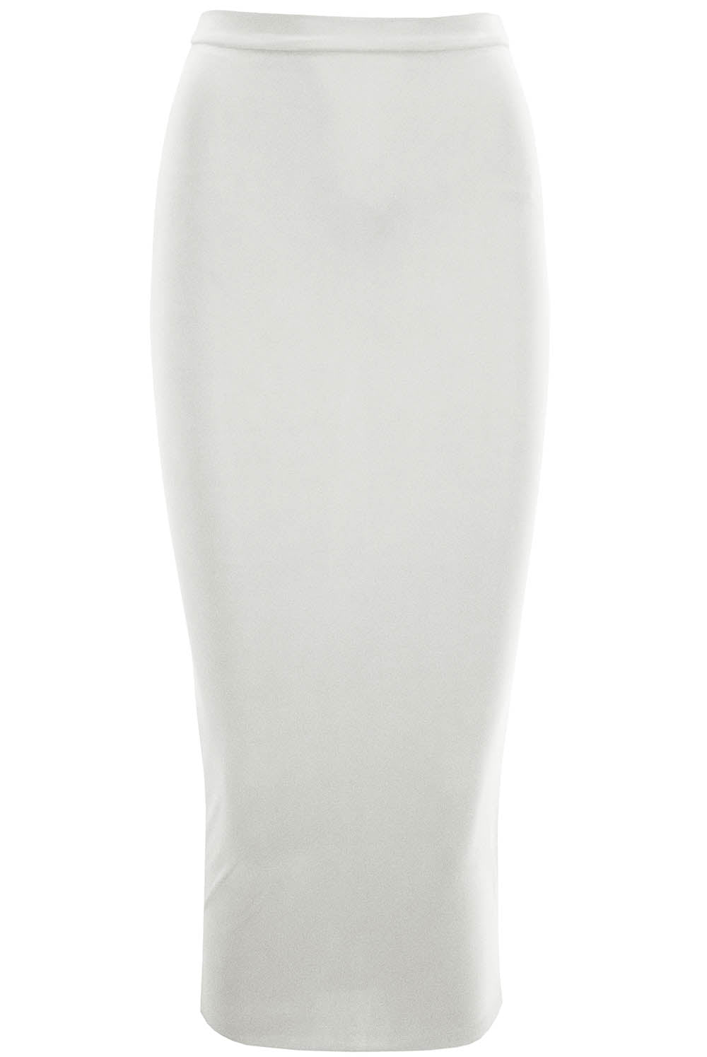 High Waisted Black Slinky Midaxi Pencil Skirt - bejealous-com