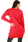 Long Sleeve Christmas Reindeer Jumper Dress - bejealous-com