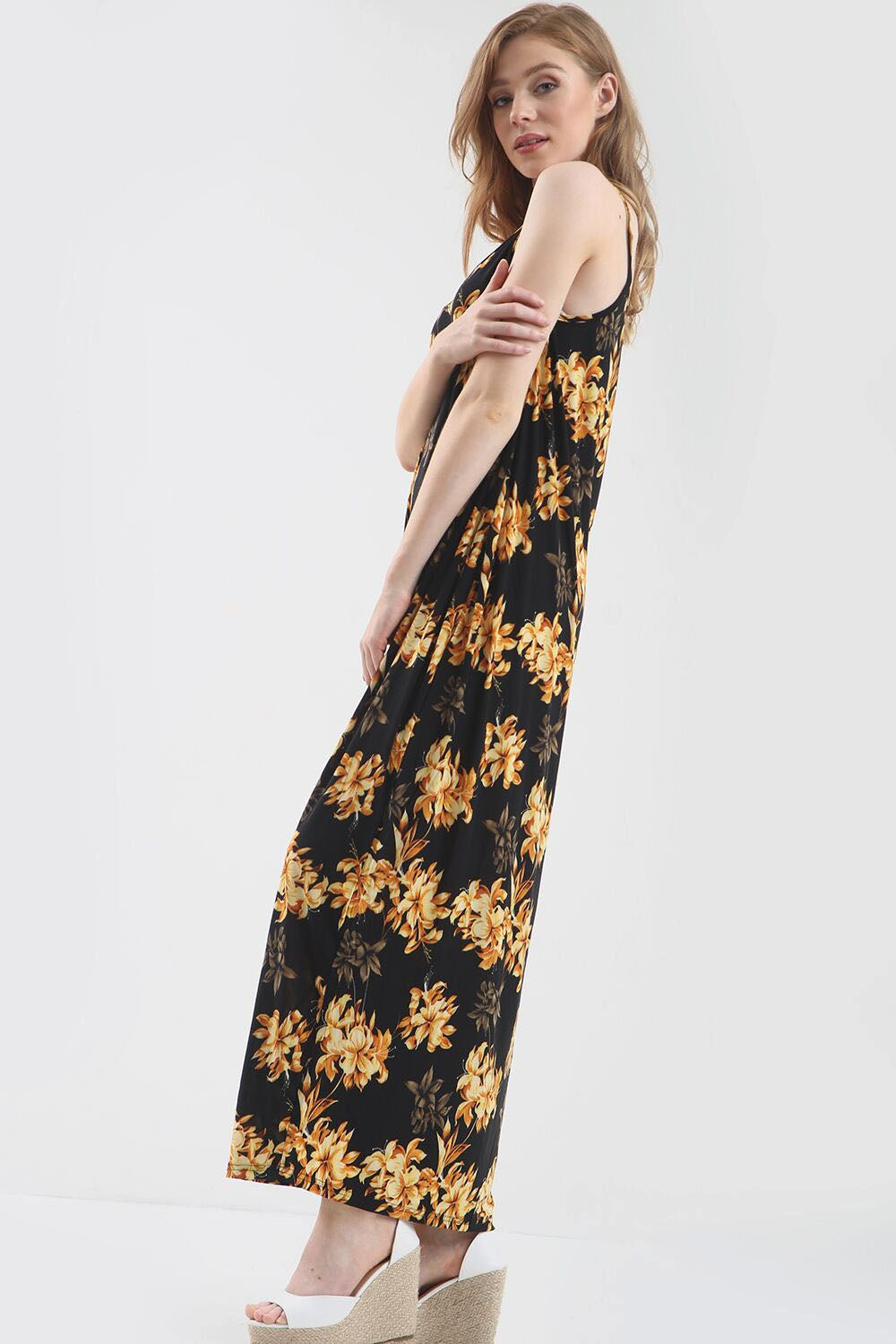 Cami Floral Print Loose Fit Maxi Dress - bejealous-com
