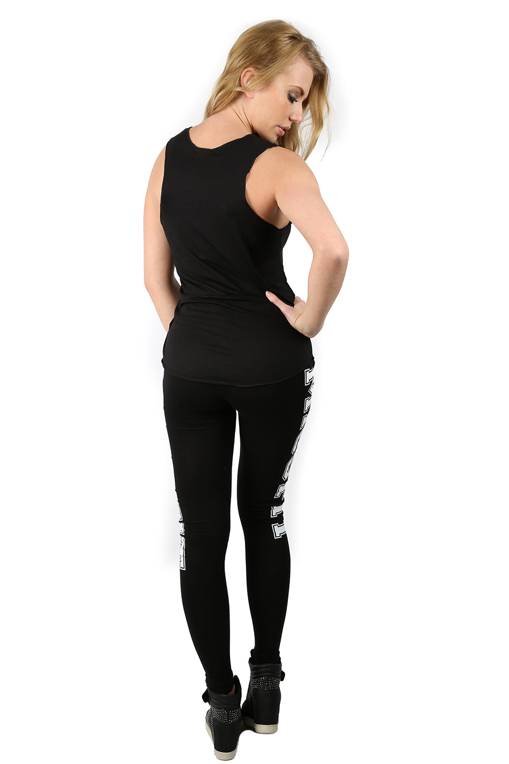 Amelia Sleeveless Slogan Gym Vest