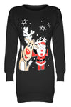 Mila Christmas Santa Reindeer Tunic Mini Dress