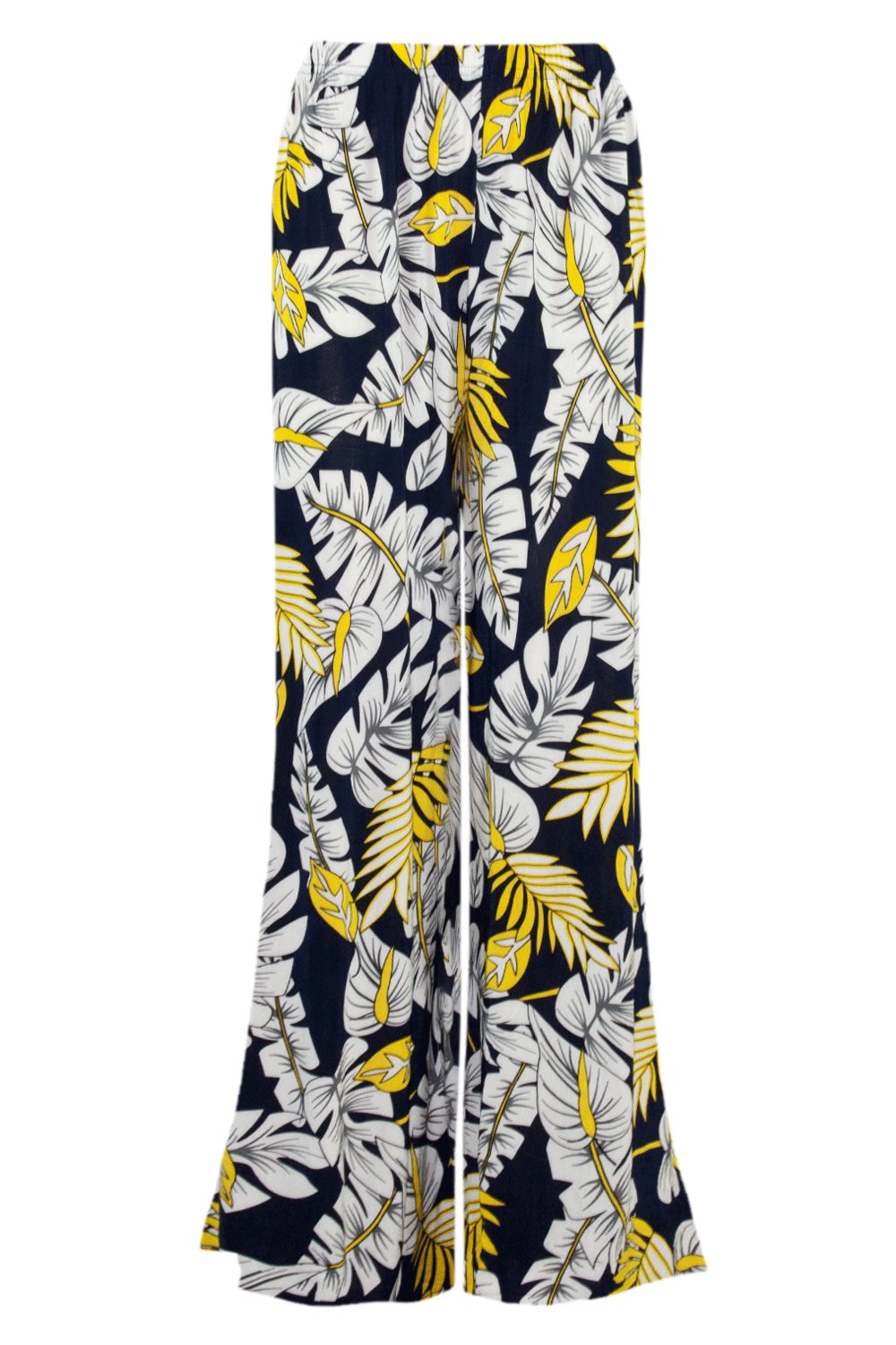 High Waist Red Floral Wide Leg Trousers