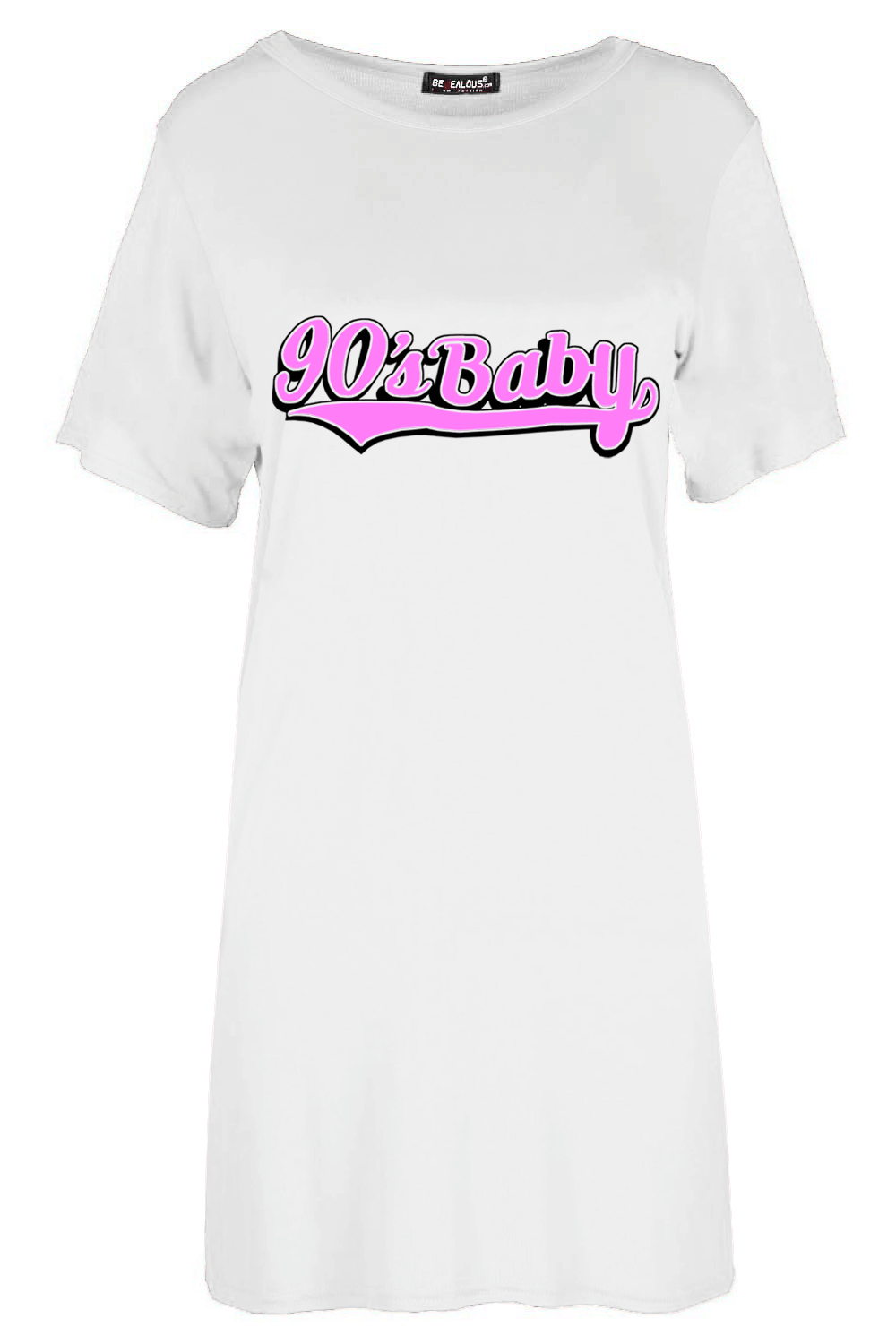 Aria 90s Baby Print Oversized T Shirt Mini Dress