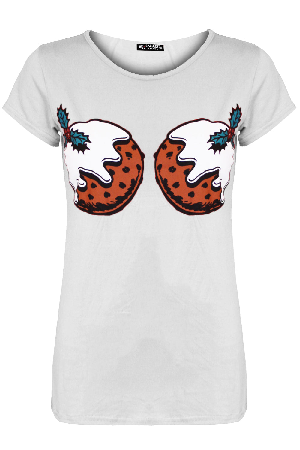 Christmas Puddings Graphic Print Tshirt - bejealous-com