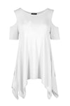 Robyn Hanky Hem Baggy Cap Sleeve Top