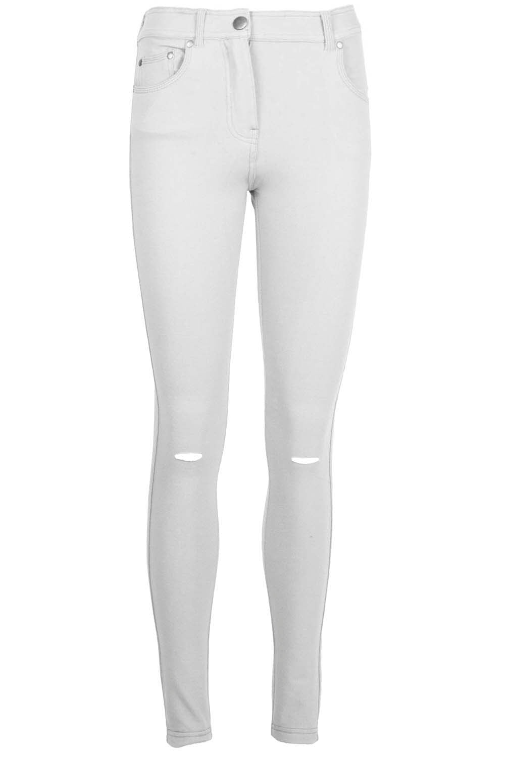 Chesca Ripped Knee Denim Skinny Jeggings