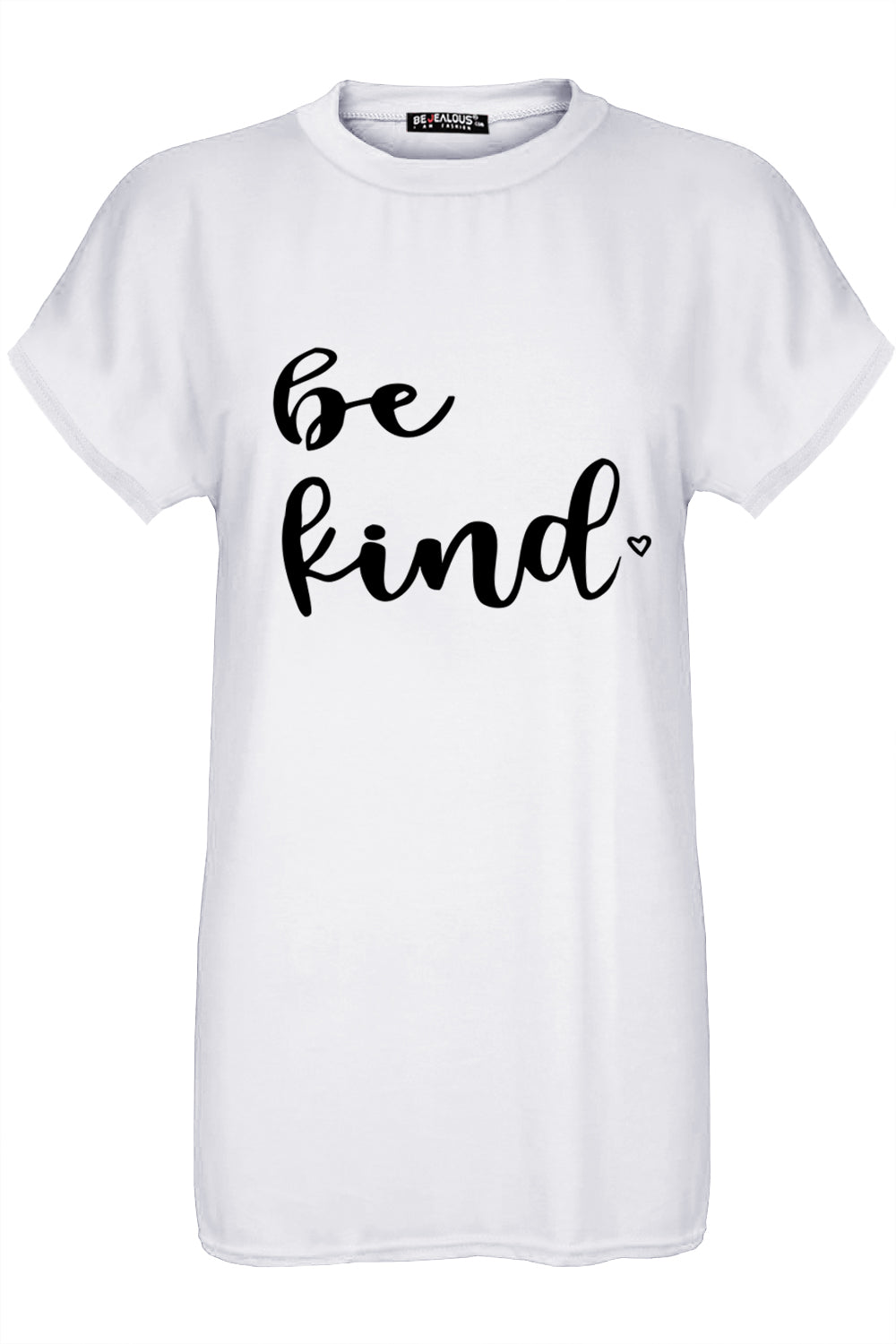 Mia Be kind Heart Printed Baggy Basic T Shirt