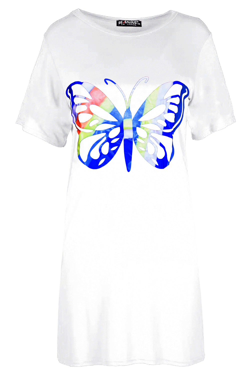 Emily Rainbow Butterfly Oversized Baggy T-Shirt Dress