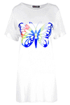 Emily Rainbow Butterfly Oversized Baggy T-Shirt Dress