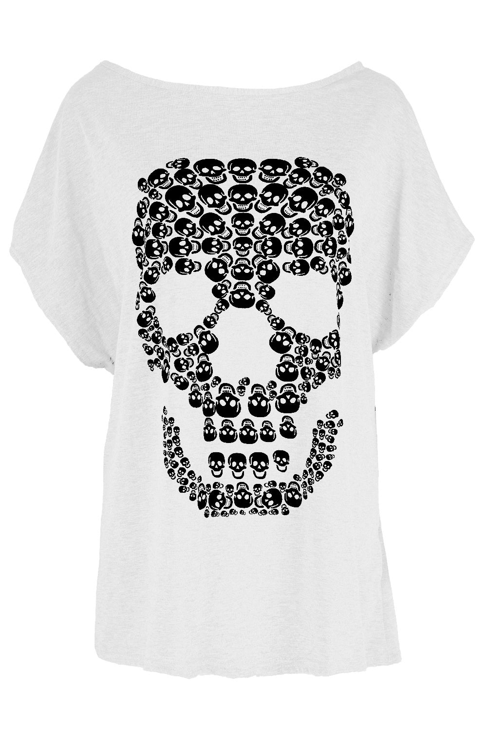 Hailie Plus Skull Print Oversize Tshirt