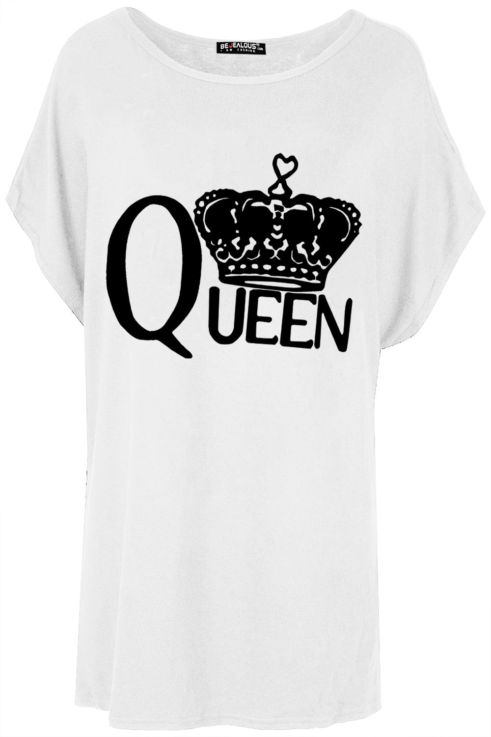 Lily Queen Gold Foil Printed Baggy Oversized T Shirt