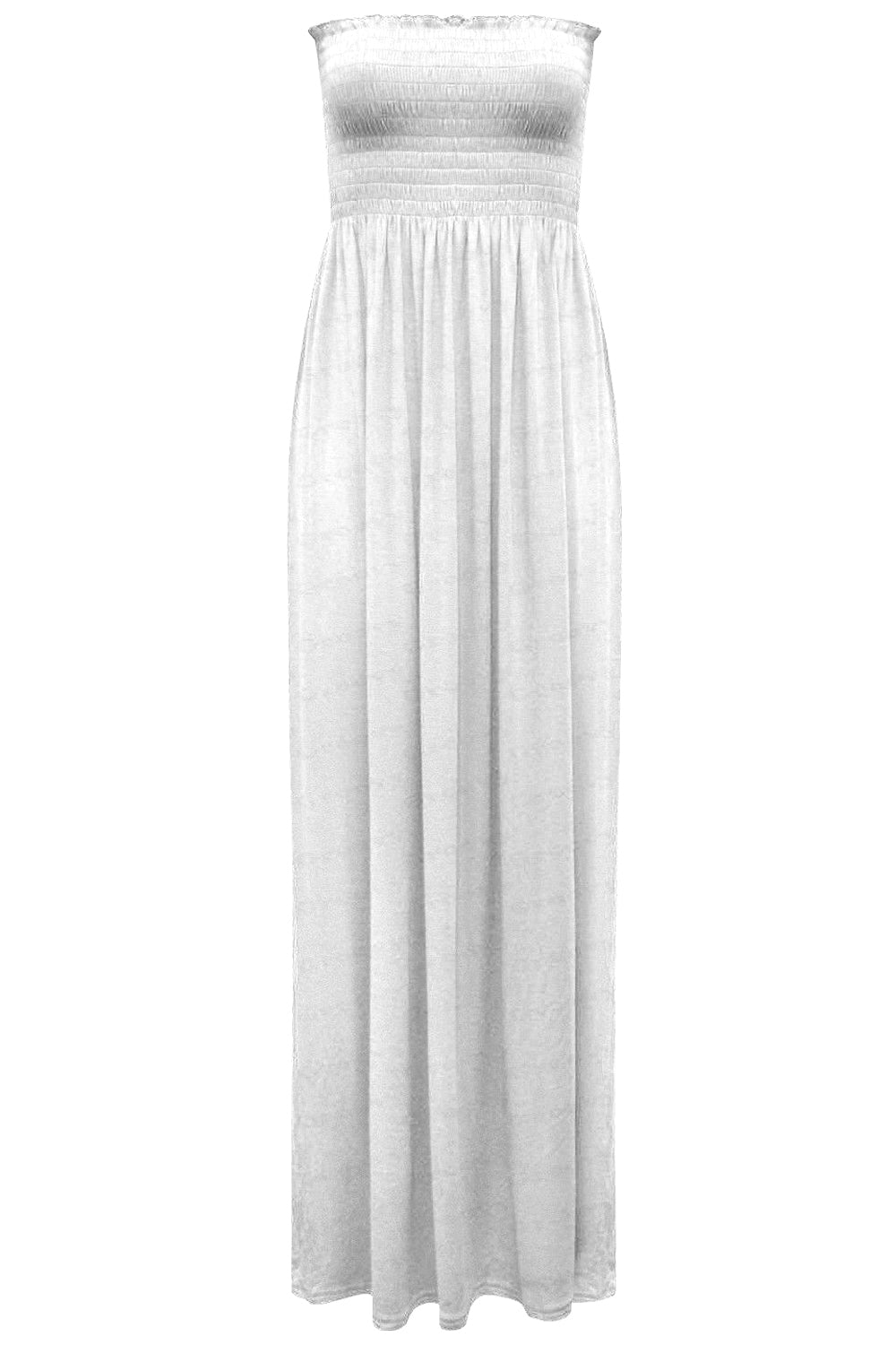 Kiana Ruched Bandeau Jersey Maxi Dress