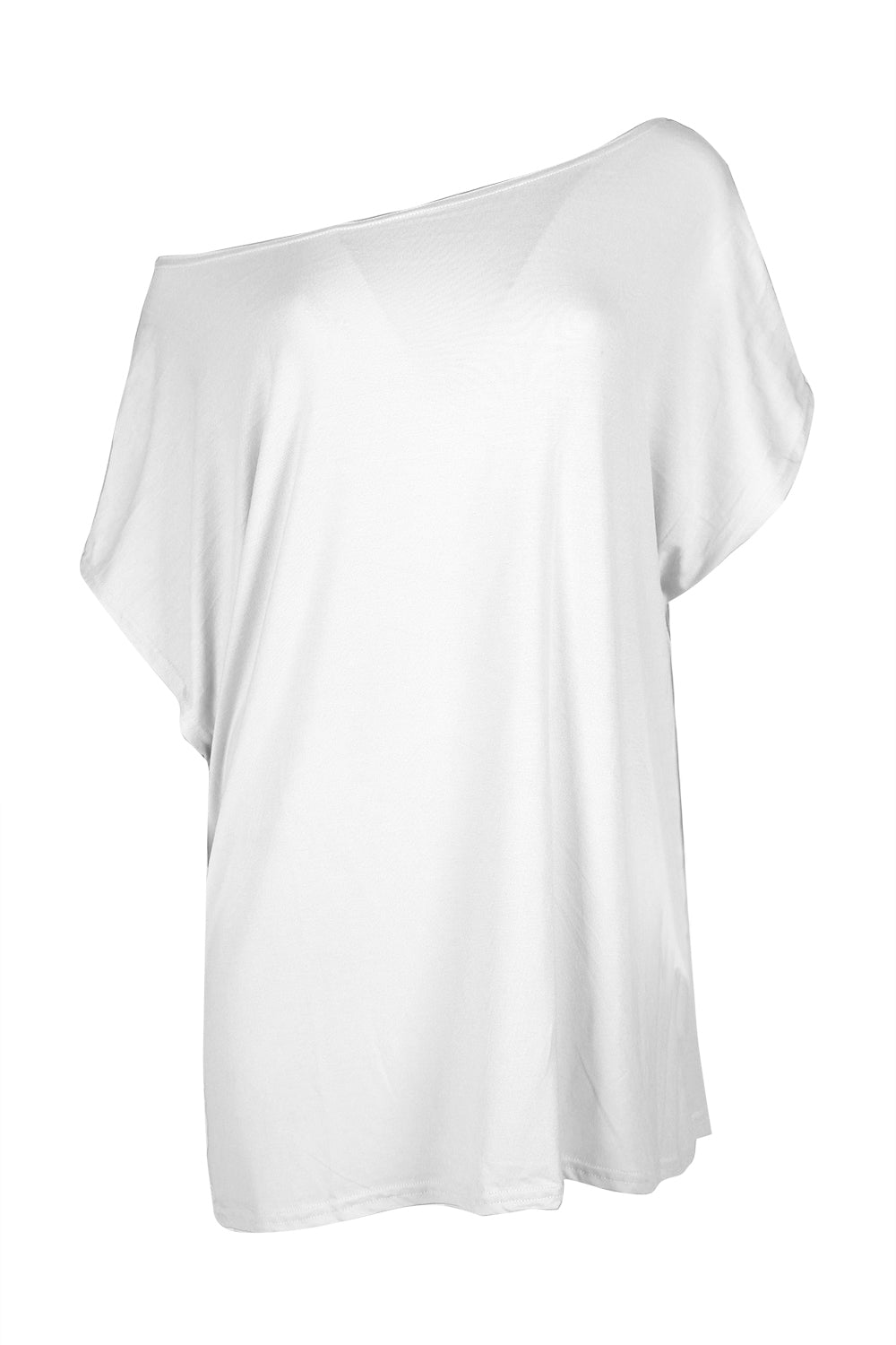 Lula Basic Oversized Bardot Jersey Tshirt