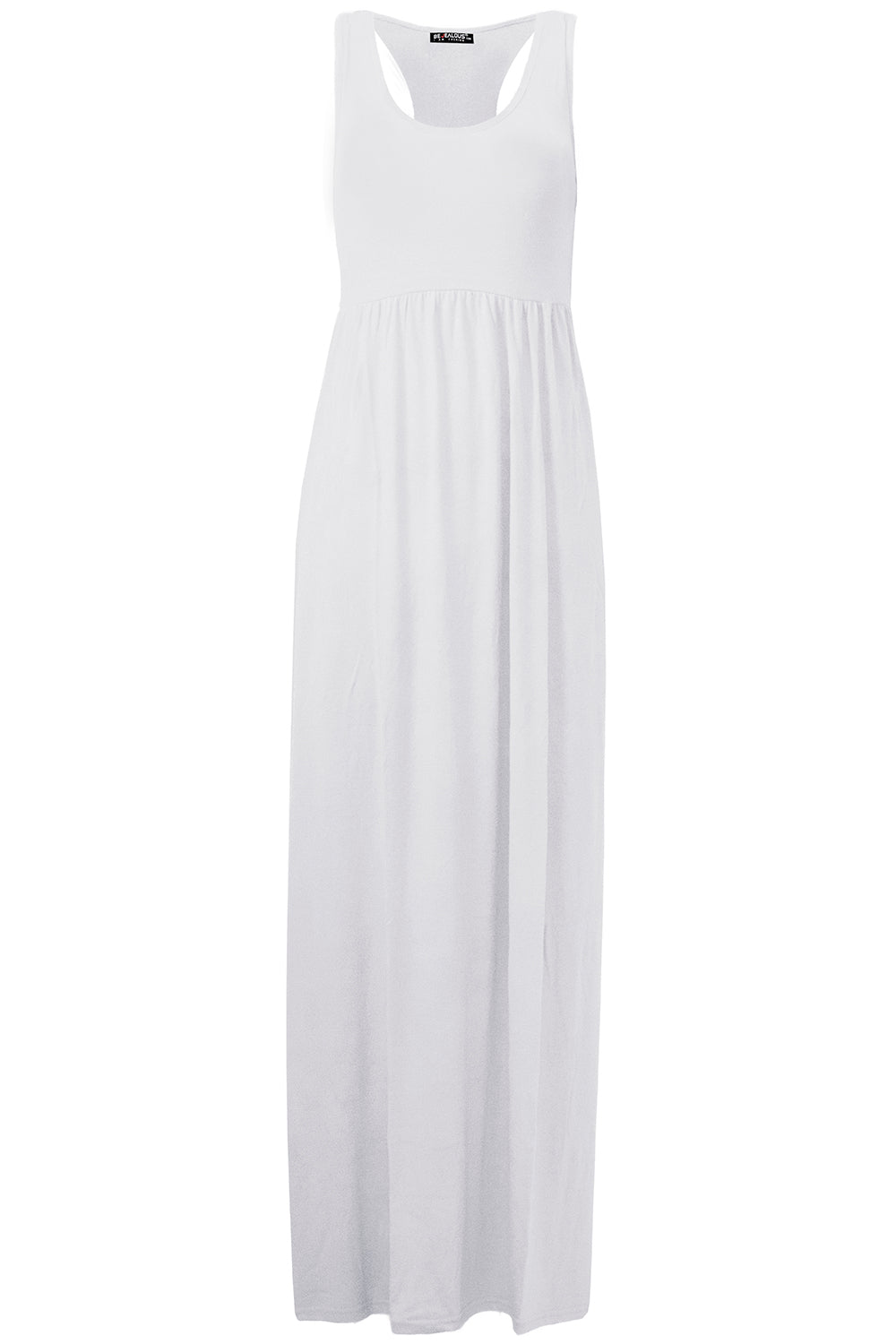 Jersey Sleeveless Maxi Dress with Pockets