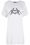 Ella Skeleton Hand Oversized T-Shirt Dress