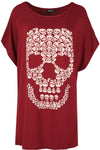 Hailie Plus Skull Print Oversize Tshirt