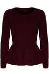 Aria Frill Long Sleeve Mini Dress Top