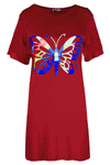 Emily Rainbow Butterfly Oversized Baggy T-Shirt Dress